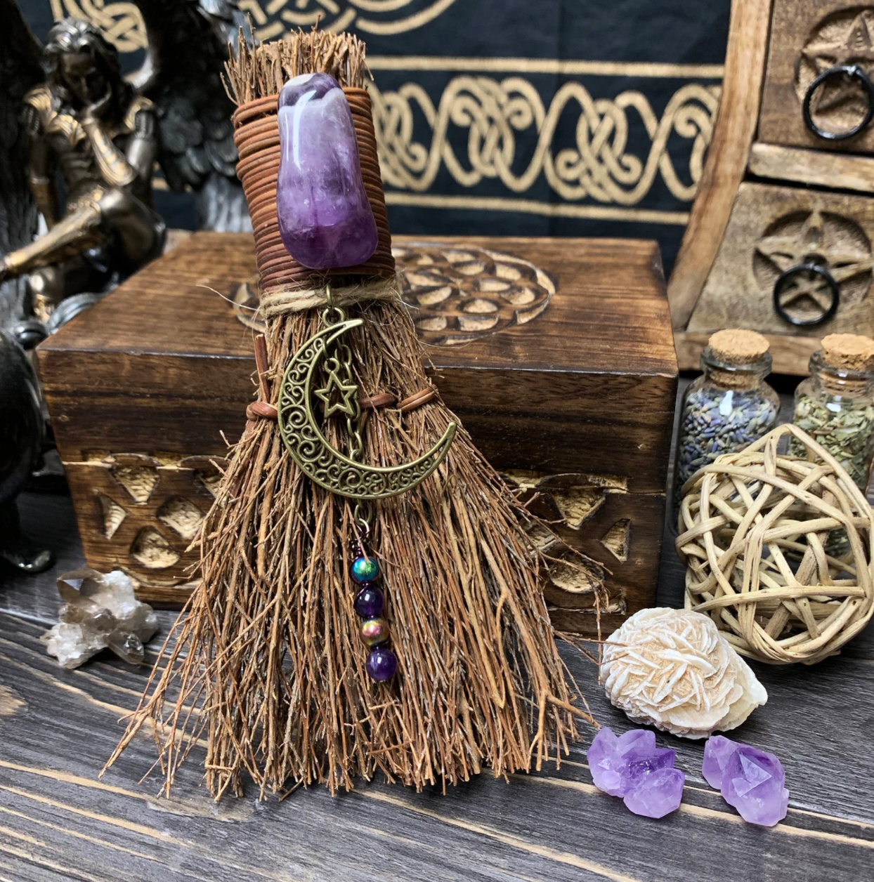 Lavender Scented Witch Besom (Broom)